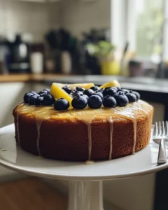 Lemon Blueberry Drizzle Cake