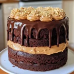 Peanut Butter Chocolate Ganache Cake