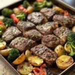 Sheet Pan Garlic Butter Steak & Veggies