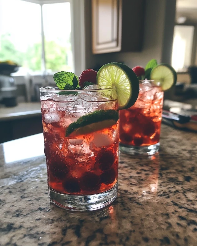 Sparkling Raspberry Lime Cooler