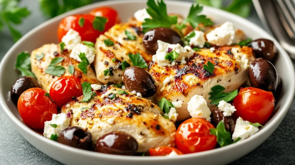Greek Chicken Skillet Preparation