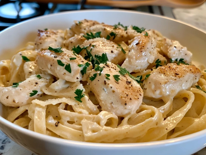 One-Pot Creamy Chicken Alfredo Pasta