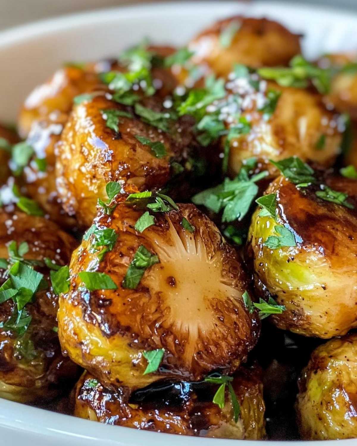 Air Fryer Brussels Sprouts with Balsamic Glaze - detail 1