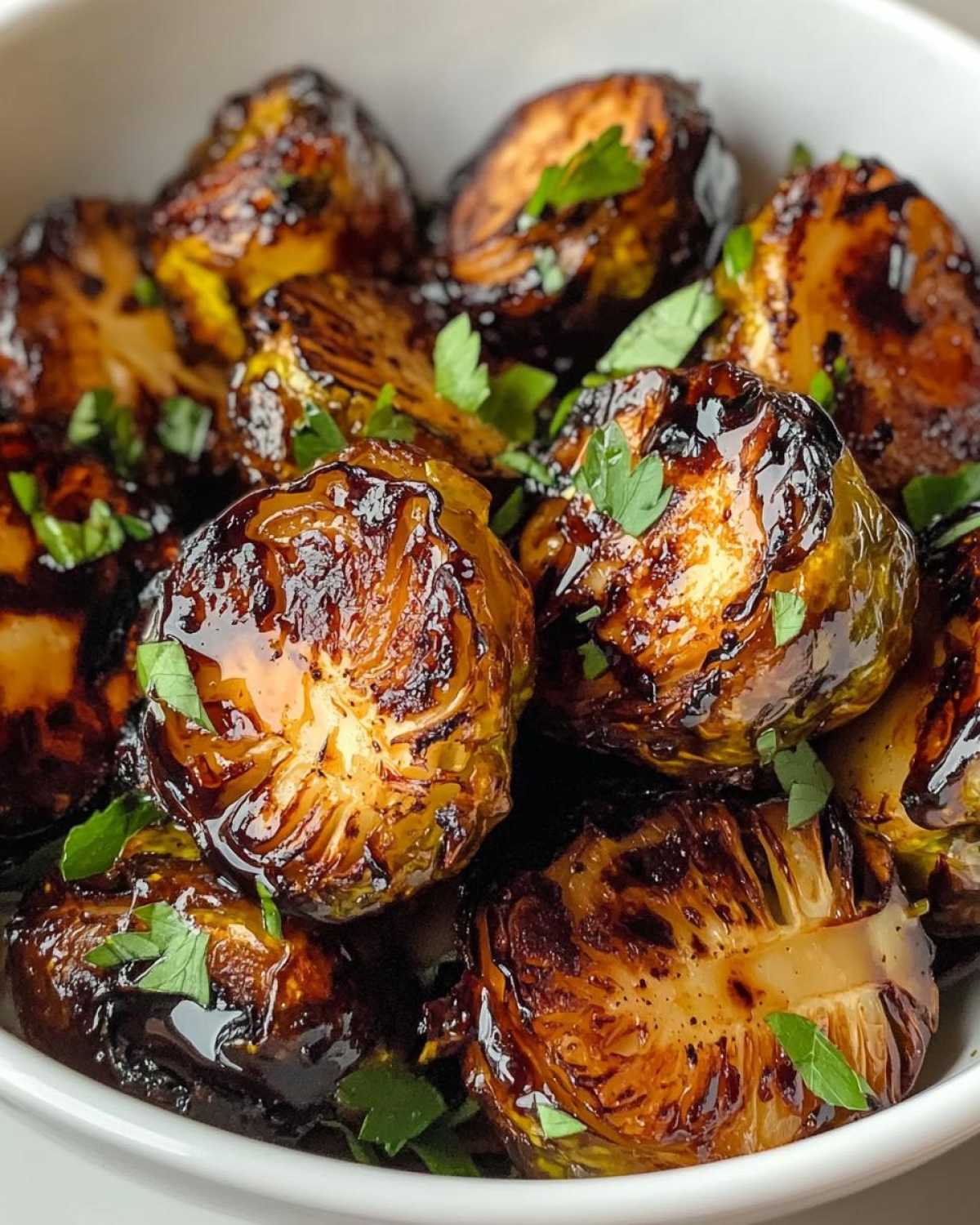 Air Fryer Brussels Sprouts with Balsamic Glaze - detail 2