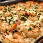 Baked Garlic Butter Shrimp and Rice
