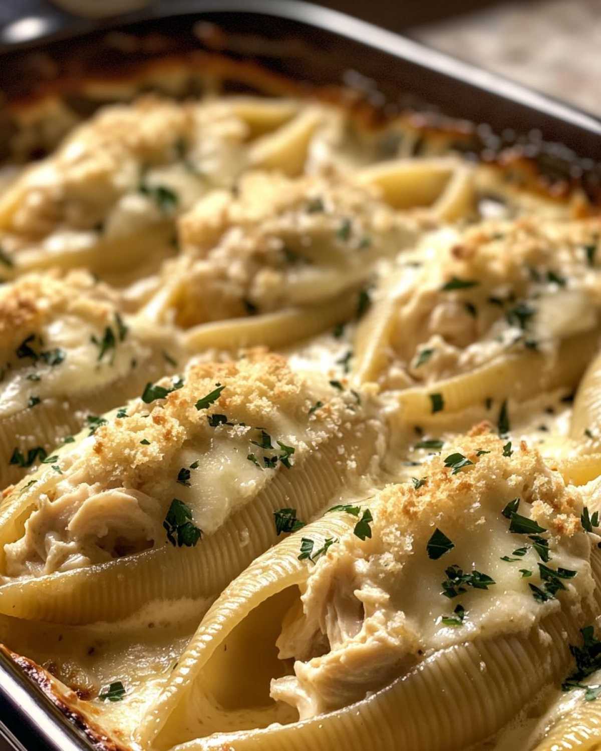 Chicken Alfredo Stuffed Shells - detail 2