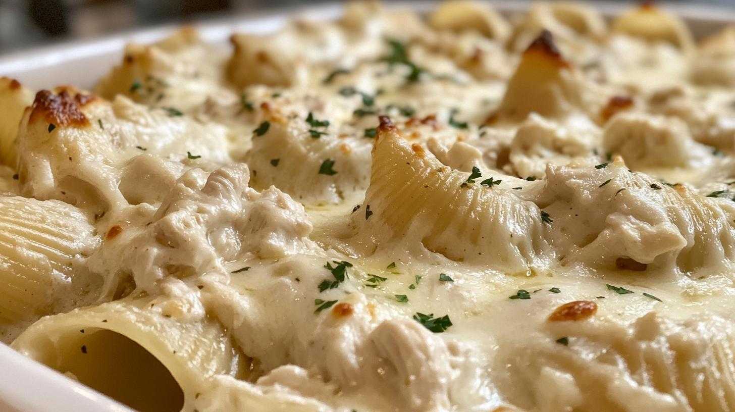 Chicken Alfredo Stuffed Shells