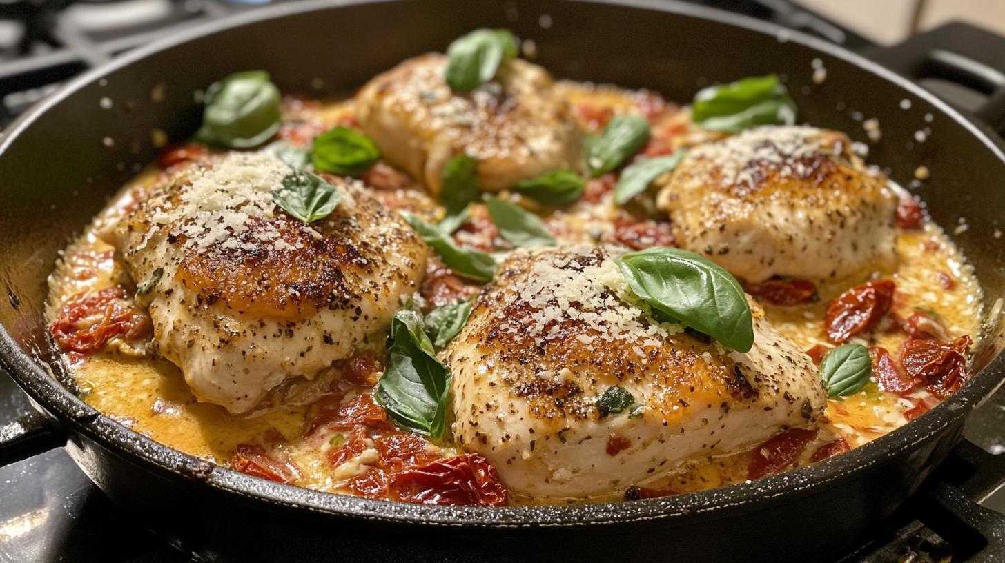 Creamy Sundried Tomato Chicken Skillet