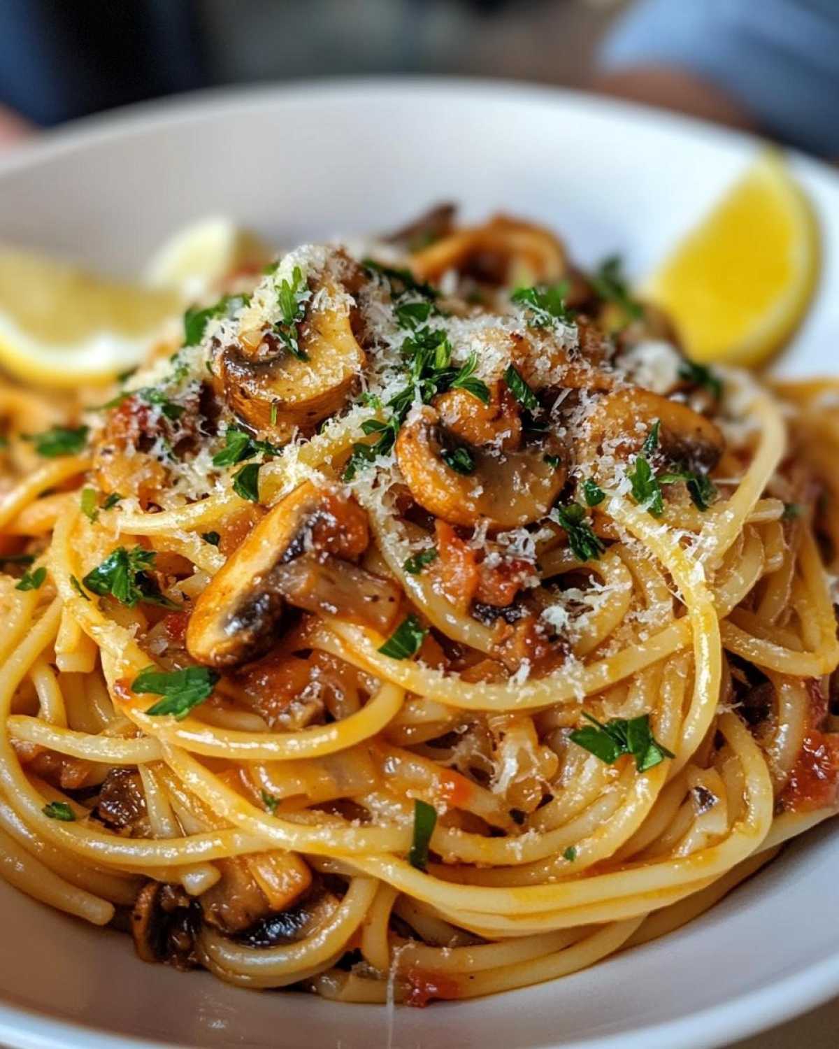 Garlic Butter Mushroom Pasta - detail 2