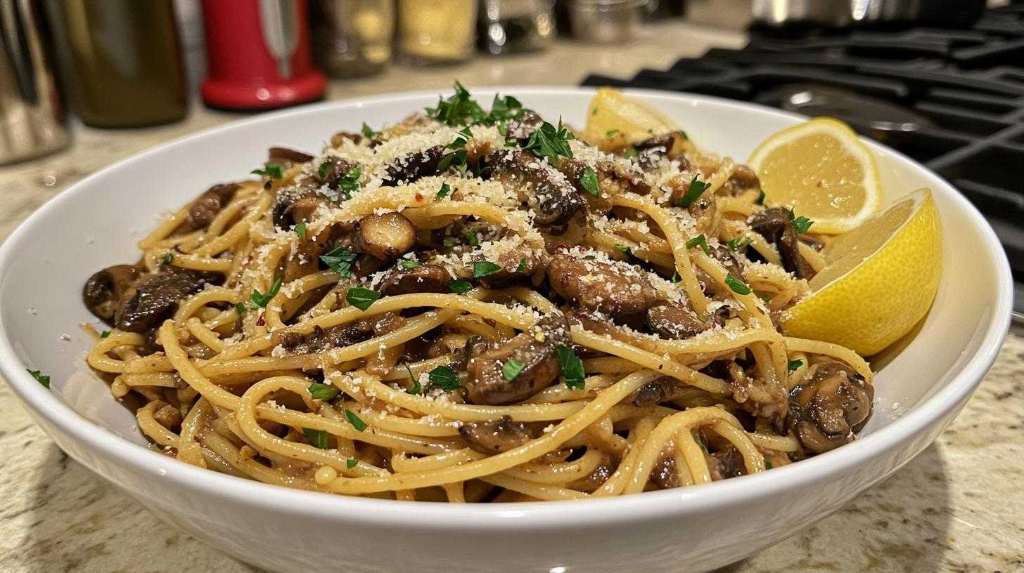 Garlic Butter Mushroom Pasta