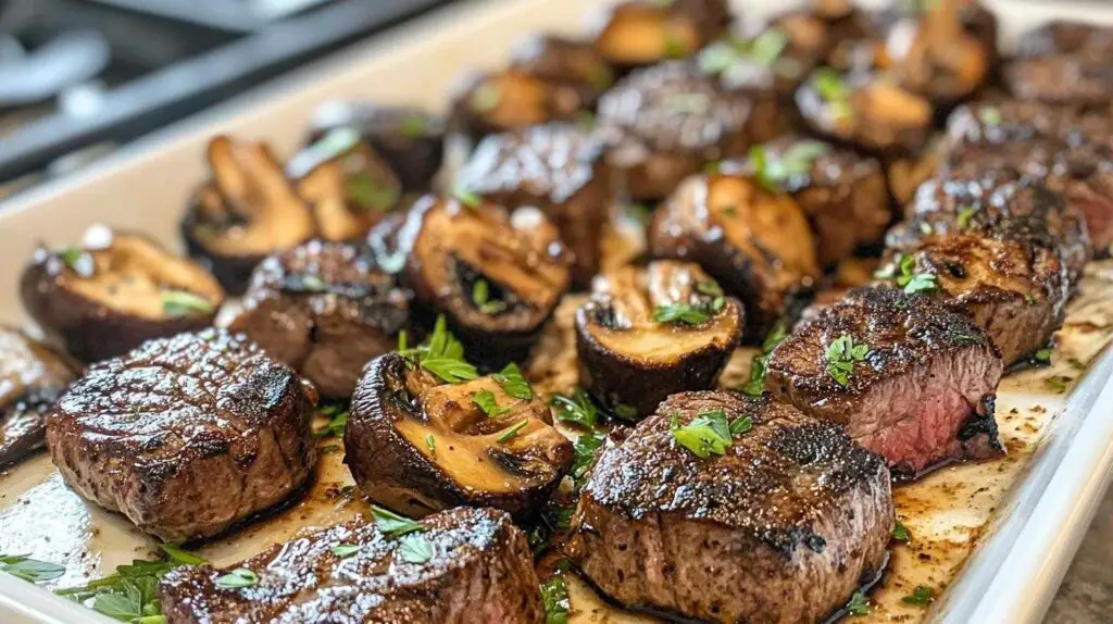 Garlic Butter Steak Bites with Mushrooms