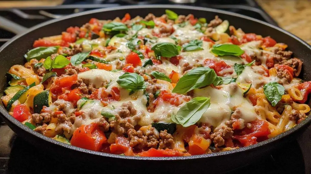Ground Turkey Pasta Skillet