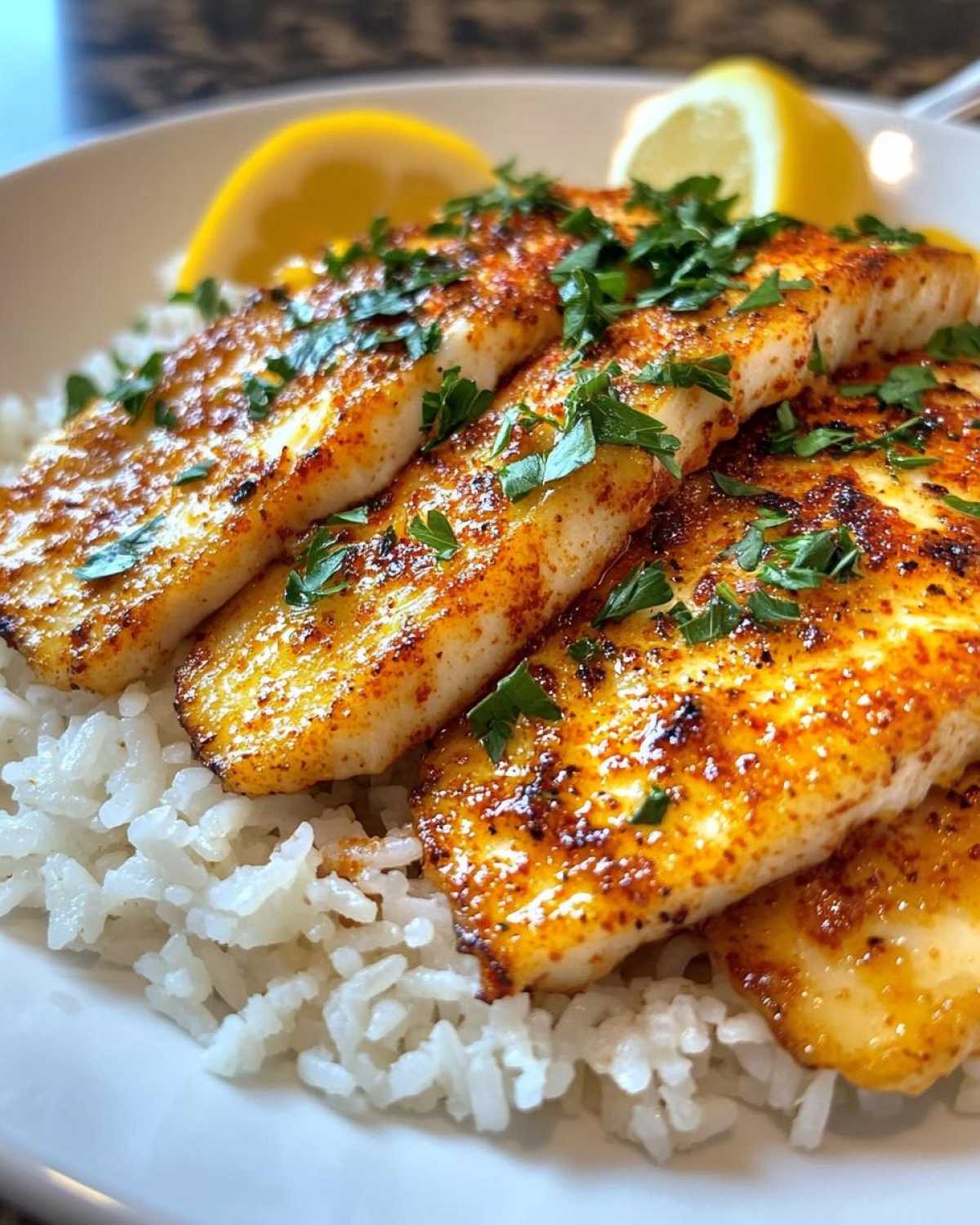 Lemon Garlic Tilapia - detail 2