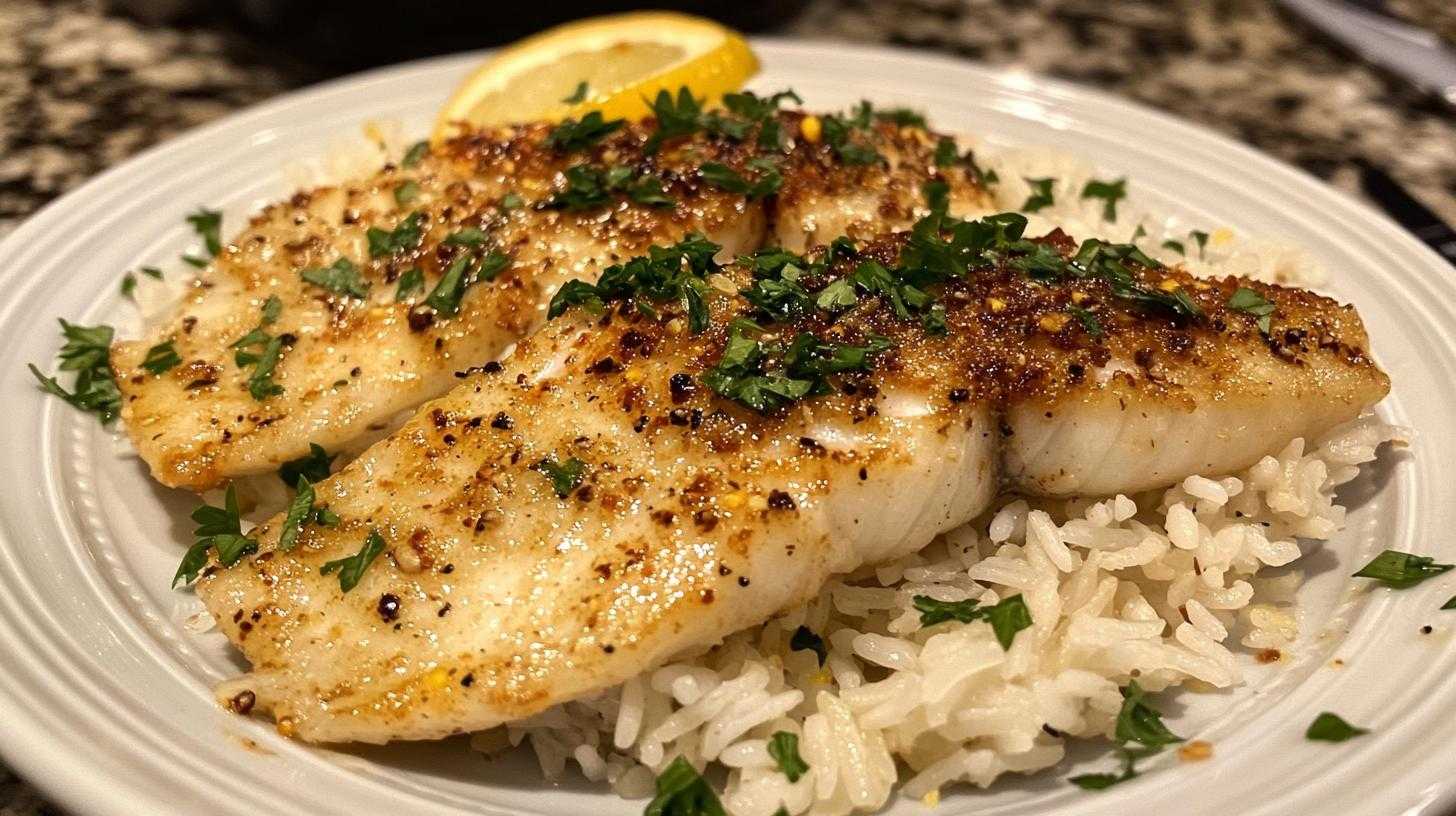 Lemon Garlic Tilapia - detail 3