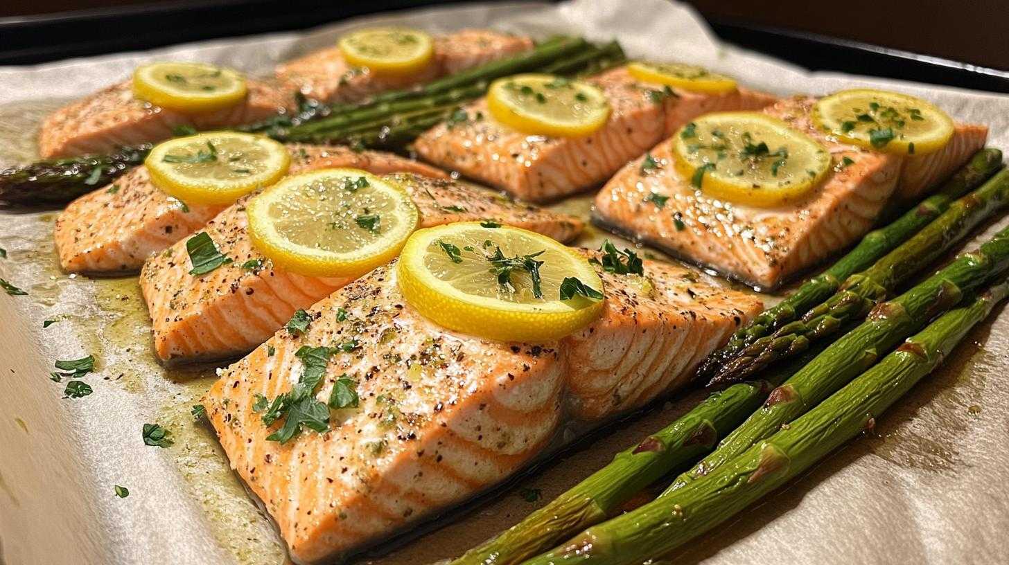 Sheet Pan Lemon Herb Salmon and Asparagus
