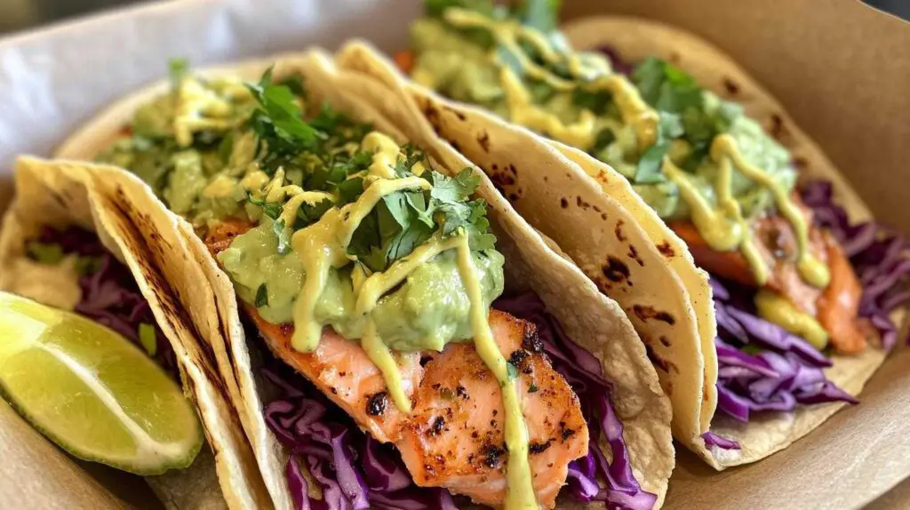 Spicy Salmon Tacos