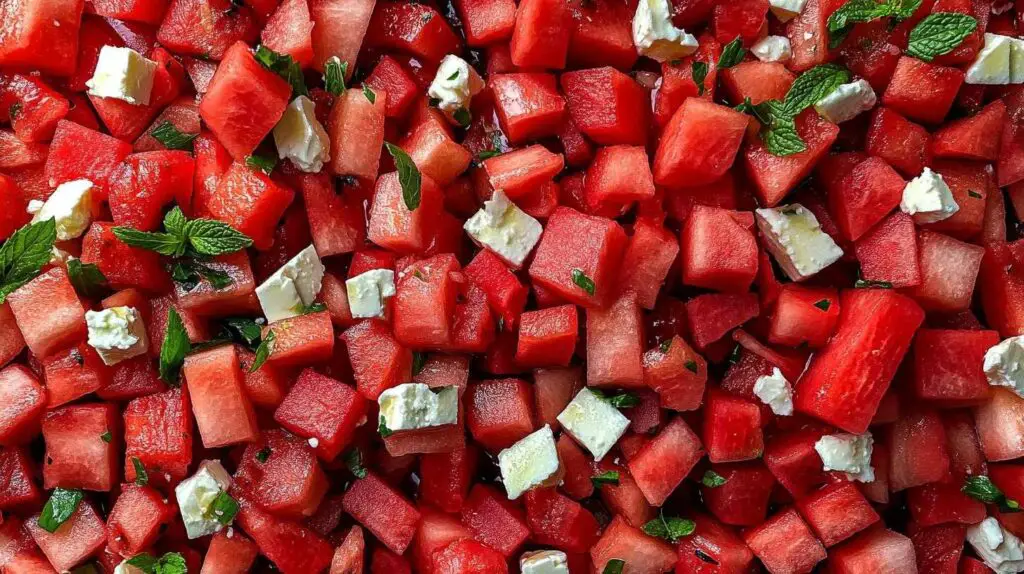 Watermelon Feta Salad with Mint