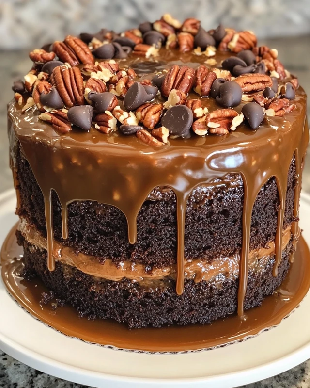 Turtle Caramel Cake
