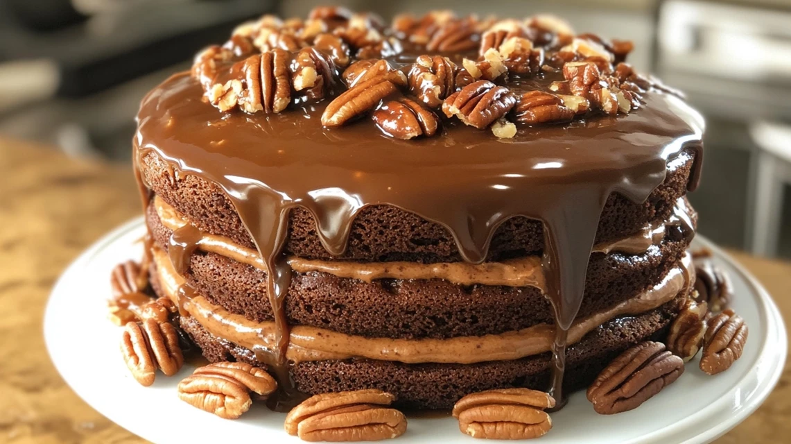 Chocolate Turtle Cake Roll