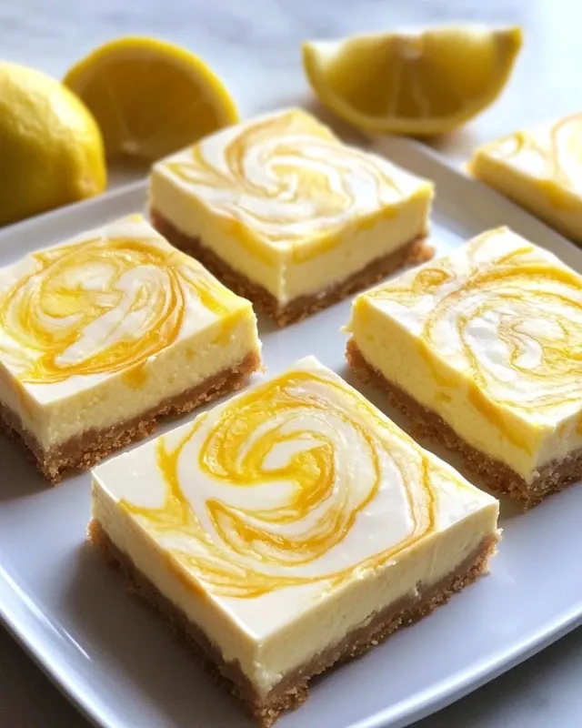 Process of swirling lemon mixture into cheesecake batter