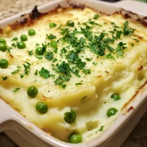 Process of making creamed potatoes with cream sauce being poured over potatoes and peas