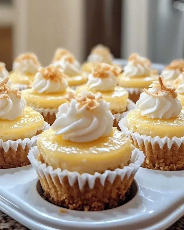 Pressing graham cracker and coconut crust mixture into muffin tin liners
