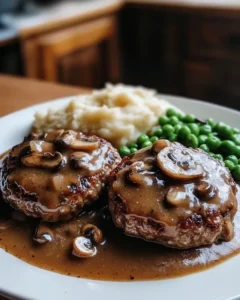 Process of shaping Salisbury steak patties before cooking