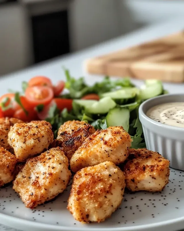 Marinating chicken pieces for Chick-fil-A style grilled nuggets