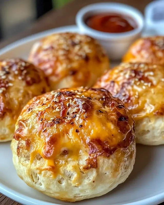 Cross-section of bacon cheeseburger bomb showing melted cheese