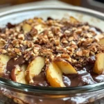Finished Apple Cocoa Bake showing chocolate topping and apple layer