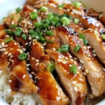 Complete Panda Express inspired meal with teriyaki chicken, chow mein and broccoli