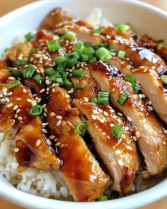 Complete Panda Express inspired meal with teriyaki chicken, chow mein and broccoli
