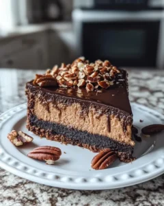 Process photo of making coconut-pecan topping for German Chocolate Cheesecake
