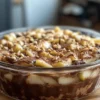 Finished Apple Cocoa Bake showing chocolate topping and apple layer