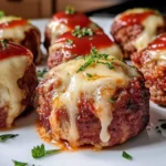 Cheesy Meatloaf Bites served with roasted vegetables and mashed potatoes