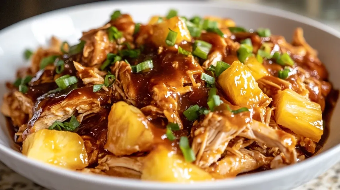Easy Crockpot Pineapple BBQ Chicken (Ready in Minutes!)