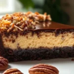 Process photo of making coconut-pecan topping for German Chocolate Cheesecake