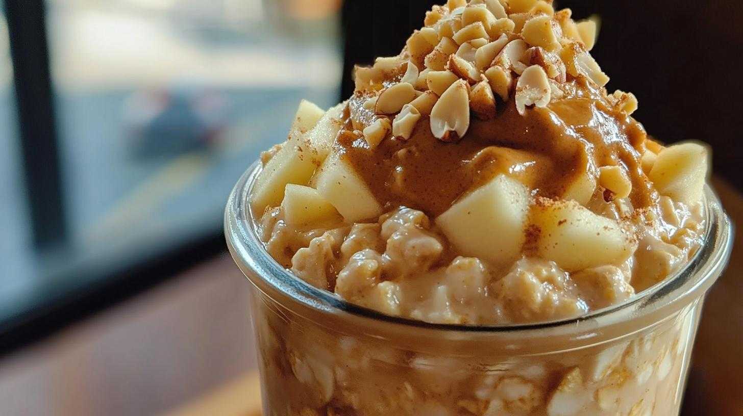 Apple Cinnamon Peanut Butter Overnight Oats - detail 1