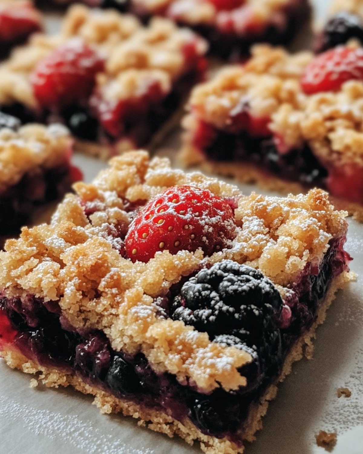 Berry Crumble Bars - detail 1