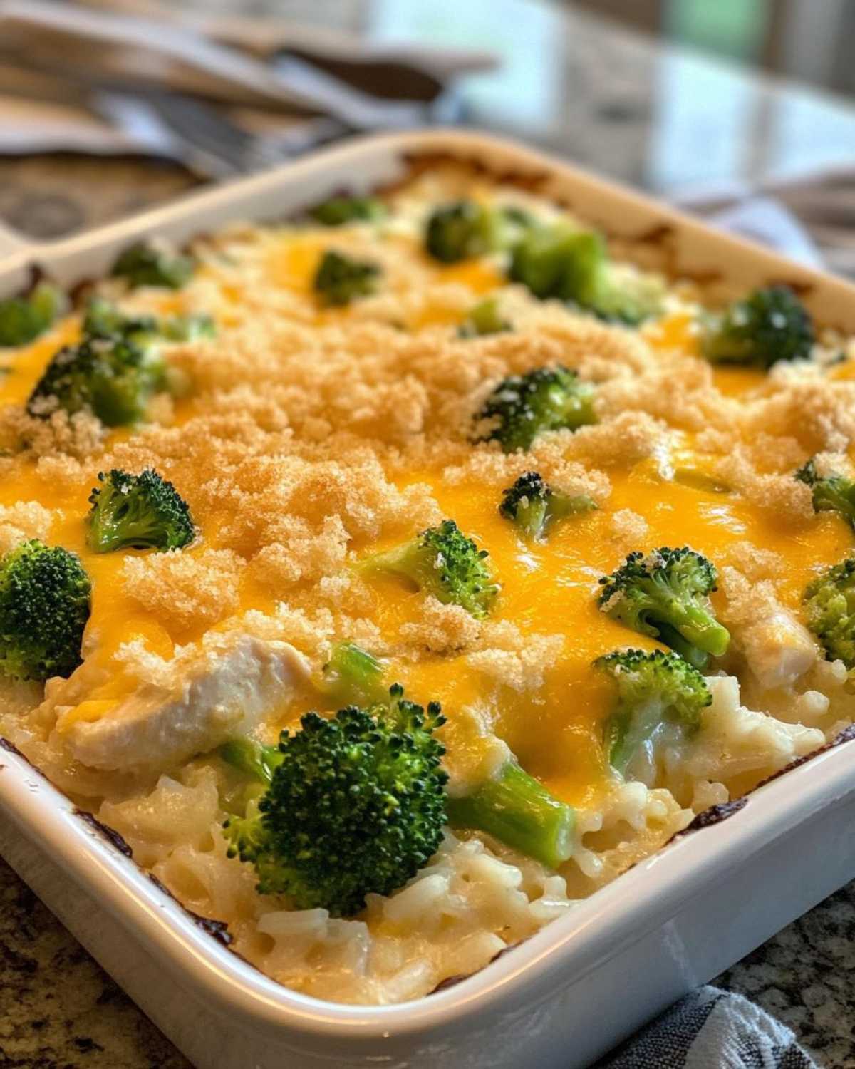 Cheesy Chicken Broccoli Rice Casserole - detail 1