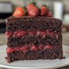 Chocolate Cake with Strawberry Jam