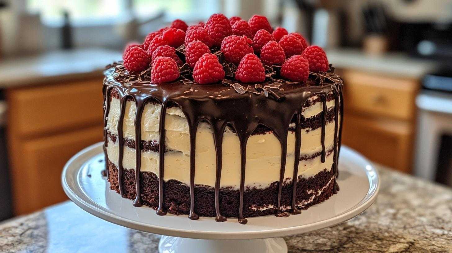 Chocolate Raspberry Layer Cake