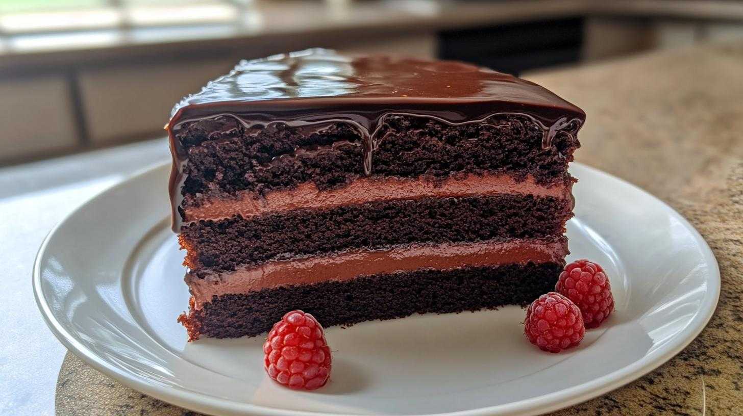 Chocolate Raspberry Truffle Cake - detail 3