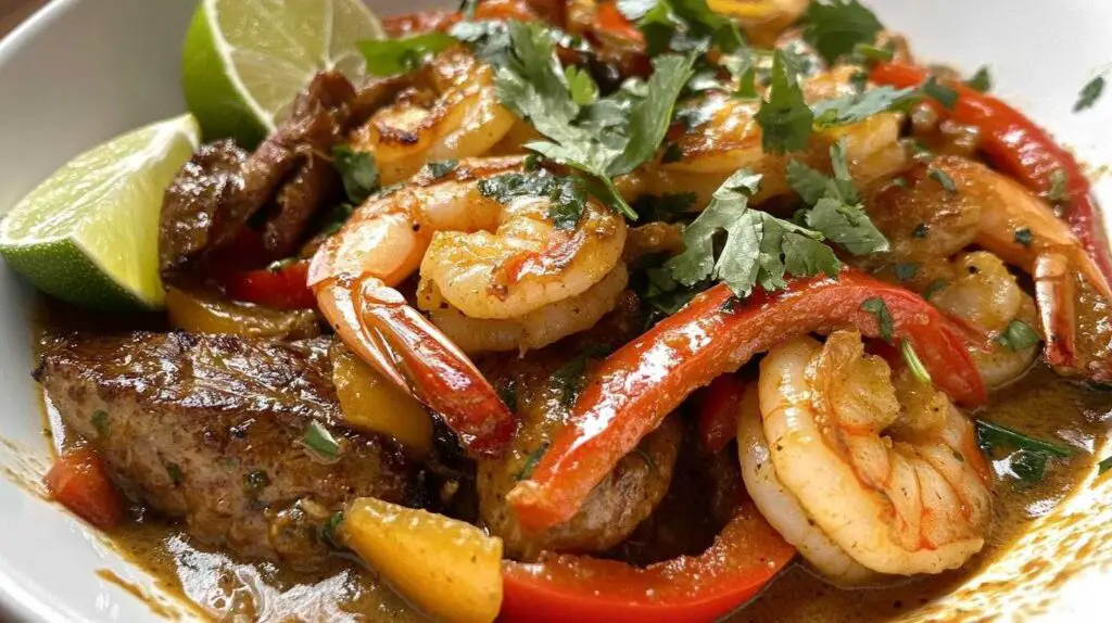 Coconut Curry Steak and Shrimp Stir Fry