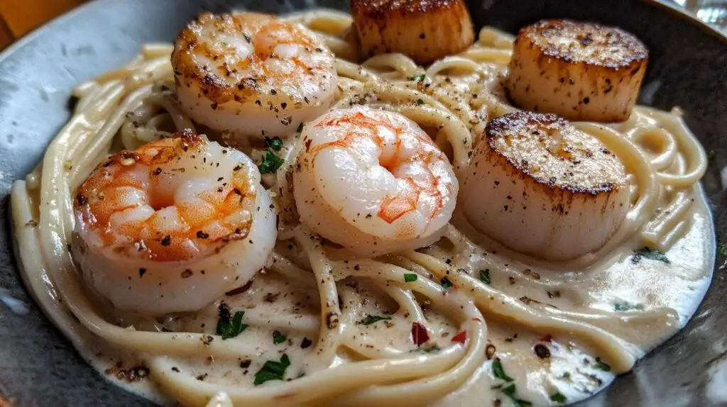 Creamy Shrimp And Scallop Pasta
