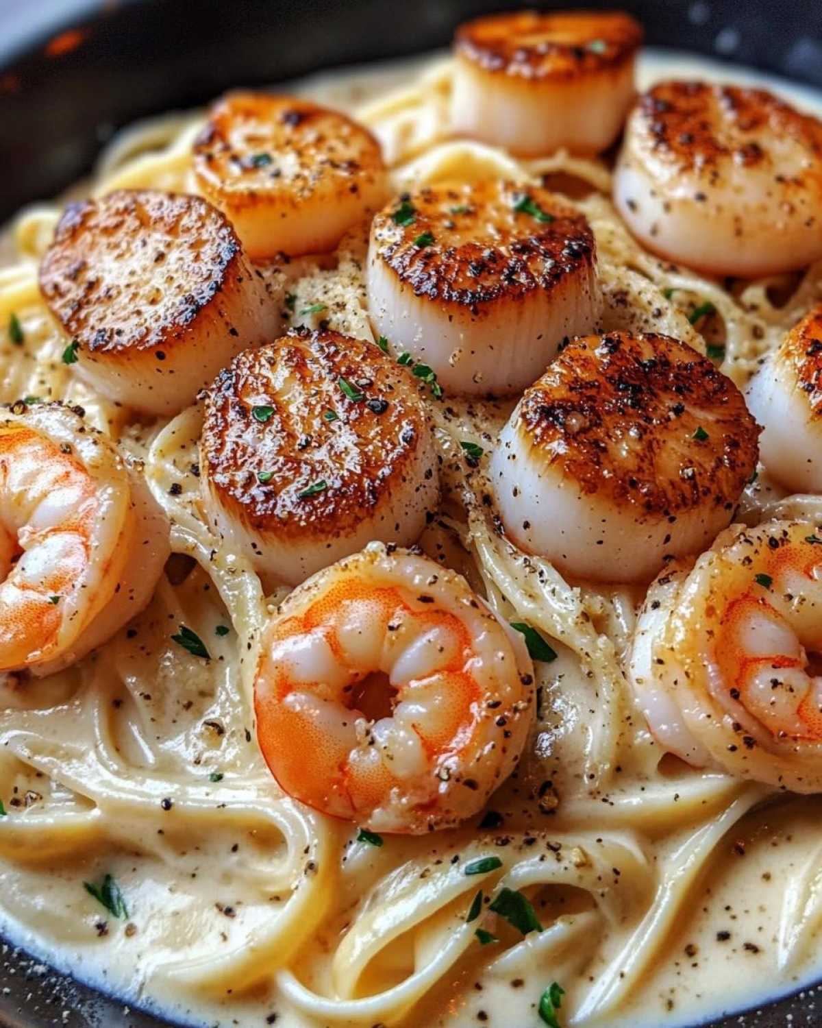 Creamy Shrimp And Scallop Pasta - detail 3