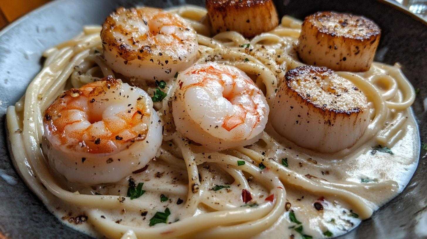 Creamy Shrimp And Scallop Pasta: 4 Steps to Seafood Bliss
