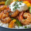 Fajita Shrimp Rice Bowls