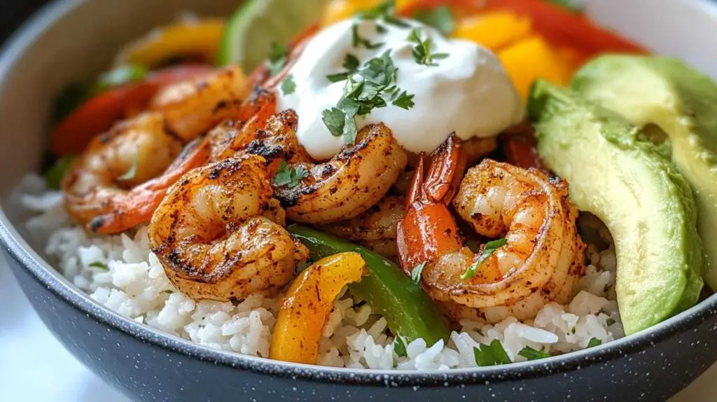 Fajita Shrimp Rice Bowls