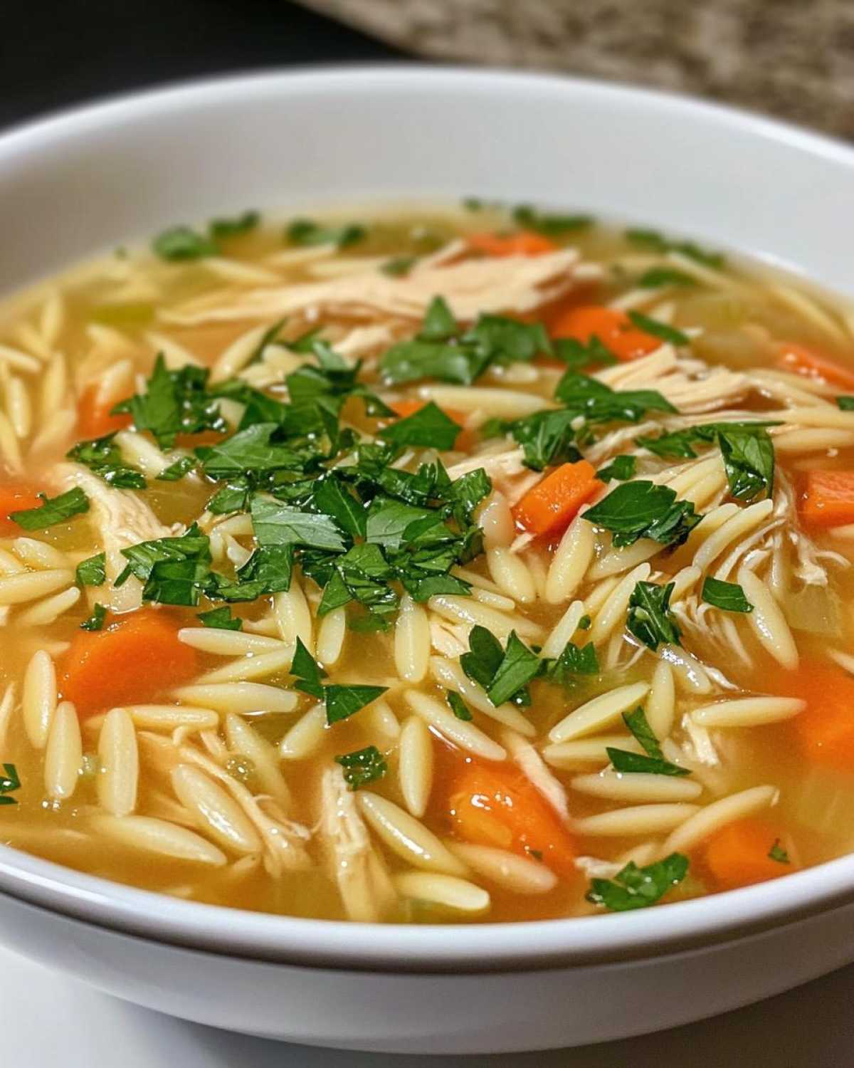 Greek Lemon Chicken Soup (Avgolemono) - detail 1